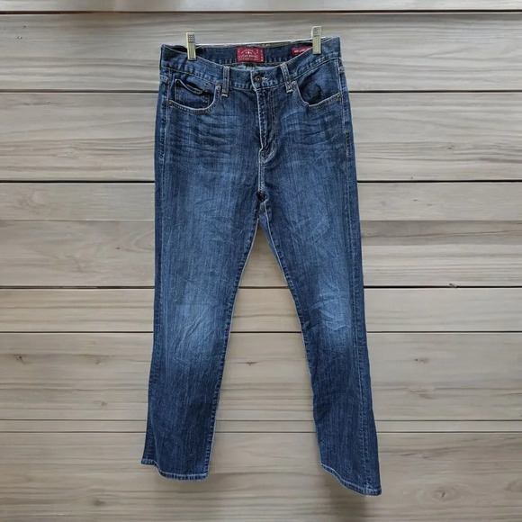 Lucky Brand 429 Classic Straight Jeans Men 31 X 32 Blue Stretch Medium Wash Zip - Picture 1 of 9